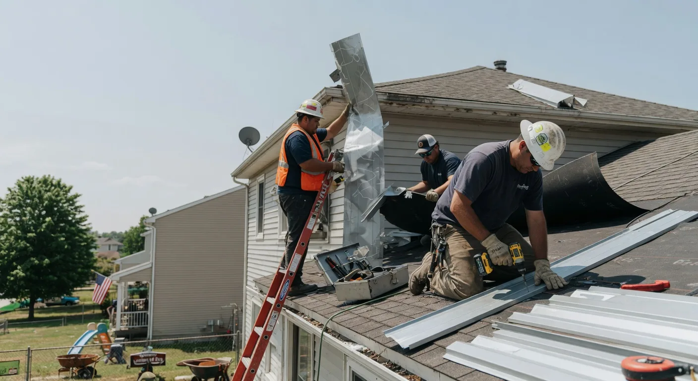 Storm Damage Metal Roof Repair in Prairie City, IL